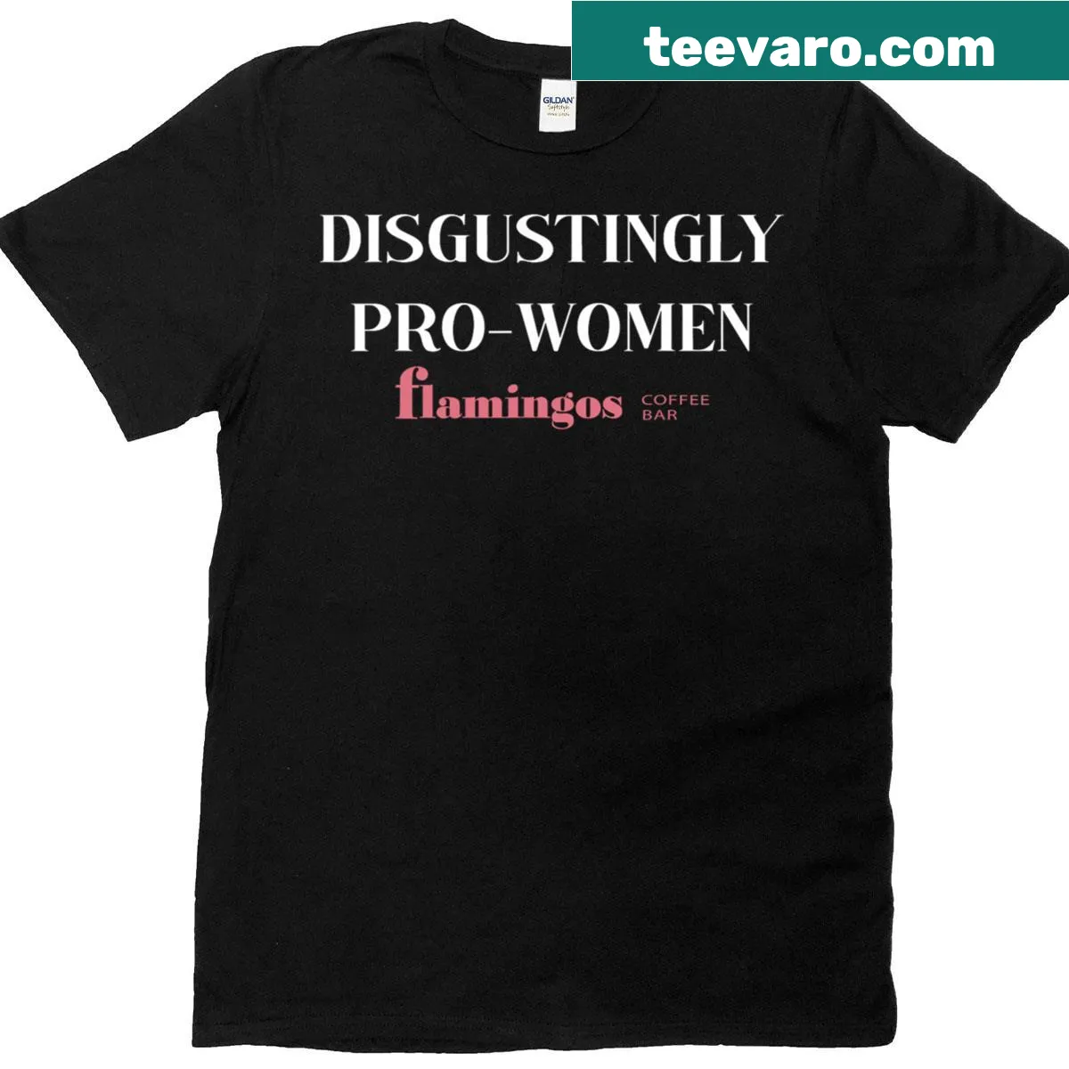 Sarcastic T-shirt with a feminist quote promoting women's rights in bold typography — on a men's t-shirt
