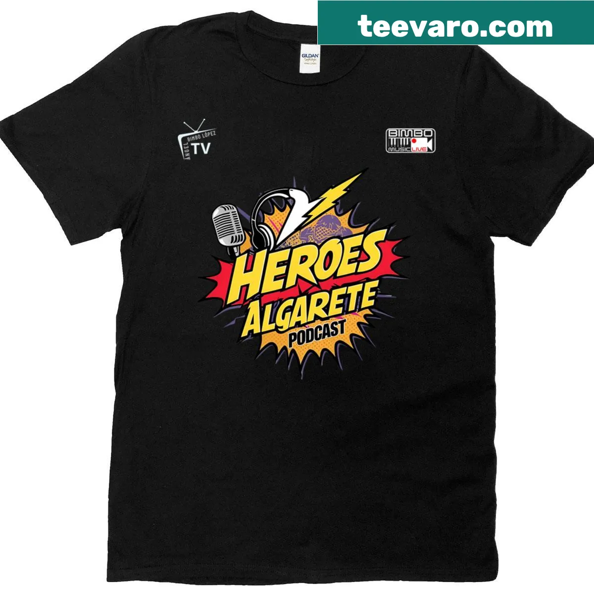 Graphic T-shirt celebrating heroes with an inspirational theme — on a men's t-shirt