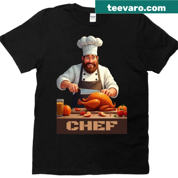 Classic t-shirt featuring 'Chef Boss' typography design.