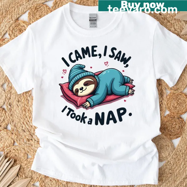 Humorous t-shirt with a long sarcastic phrase about organization