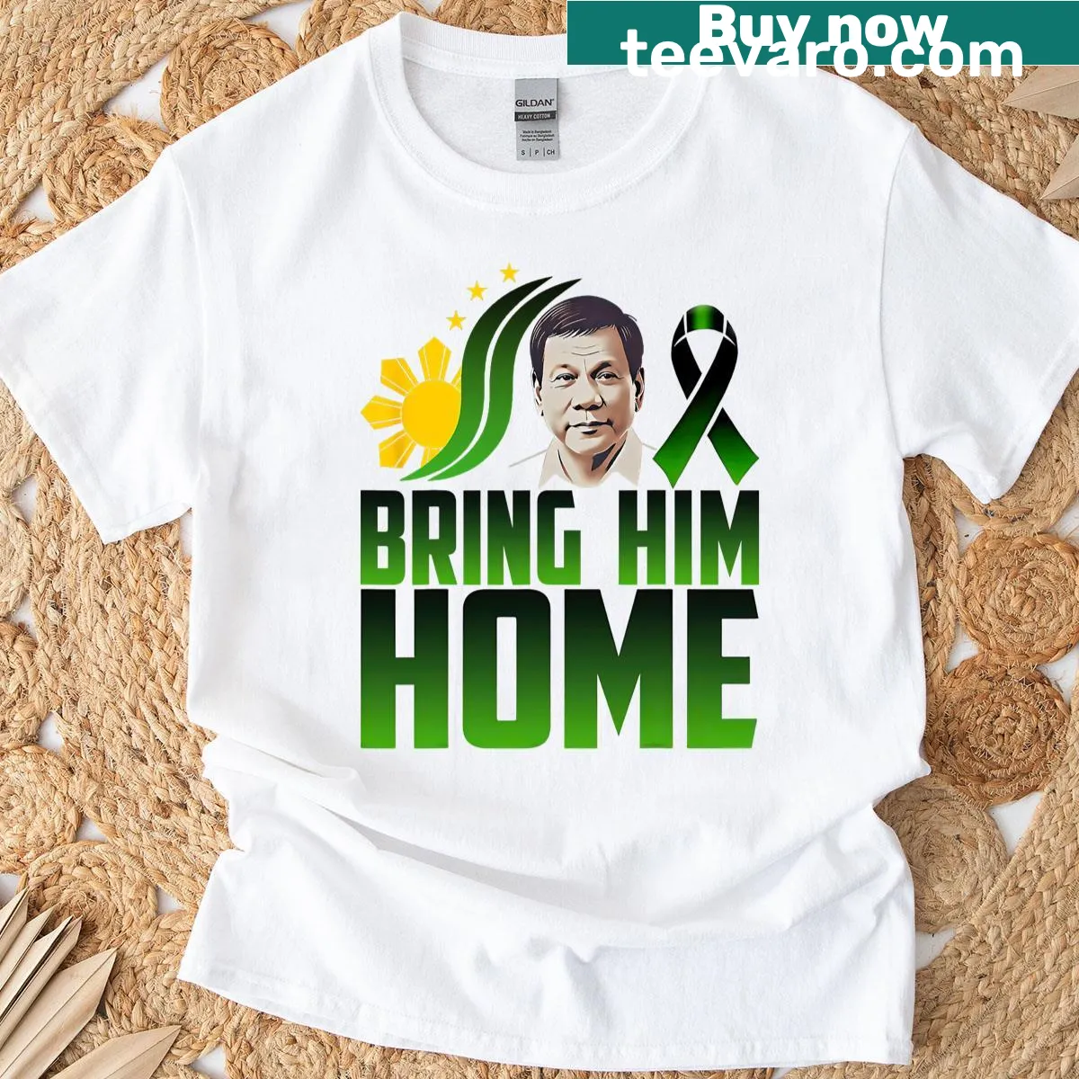 Patriotic T-shirt supporting Du30 with a clear message. — on a men's t-shirt