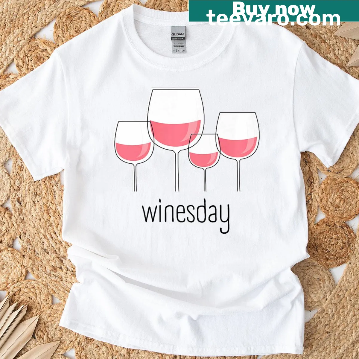 Funny typography design celebrating 'Premium Winesday' — on a men's t-shirt
