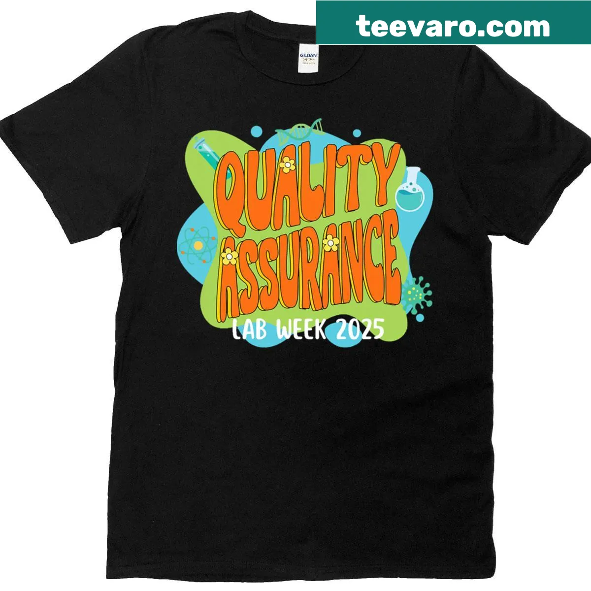 Vintage-style t-shirt celebrating Quality Assurance Lab Week for professionals — on a men's t-shirt