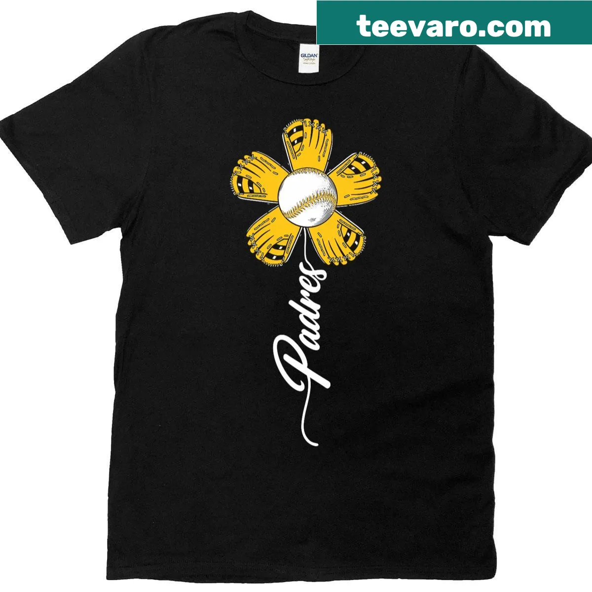 Vintage-style T-shirt with floral designs celebrating San Diego — on a men's t-shirt