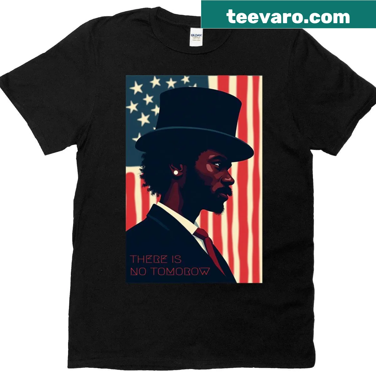 Inspirational text saying 'There Is No Tomorow' on a T-shirt — on a men's t-shirt