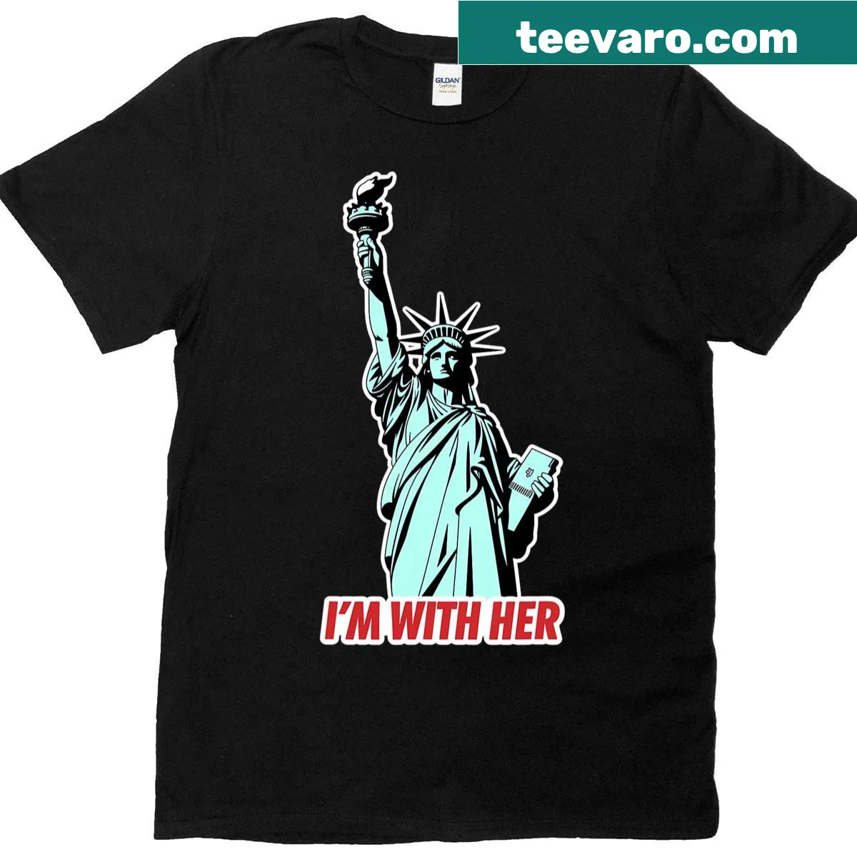 Pop Art T-shirt featuring the Statue of Liberty design — on a men's t-shirt