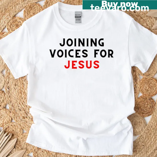 Typography design proclaiming 'Voices For Jesus' on a t-shirt