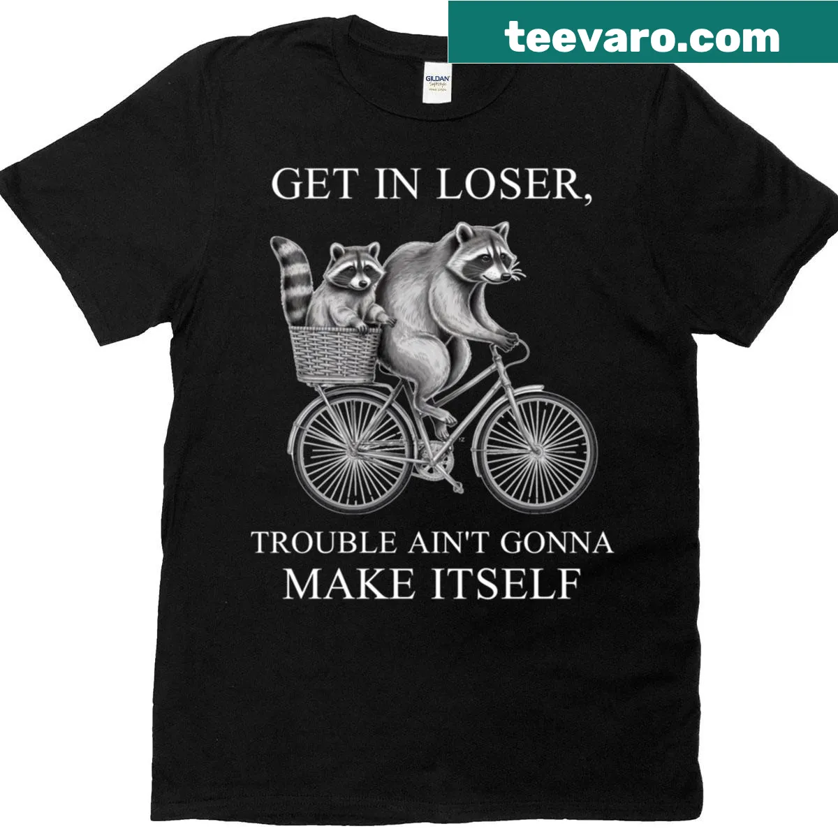 Classic T-shirt with bold statement 'Aint Gonna Get In Trouble Loser Make Itself'. — on a men's t-shirt