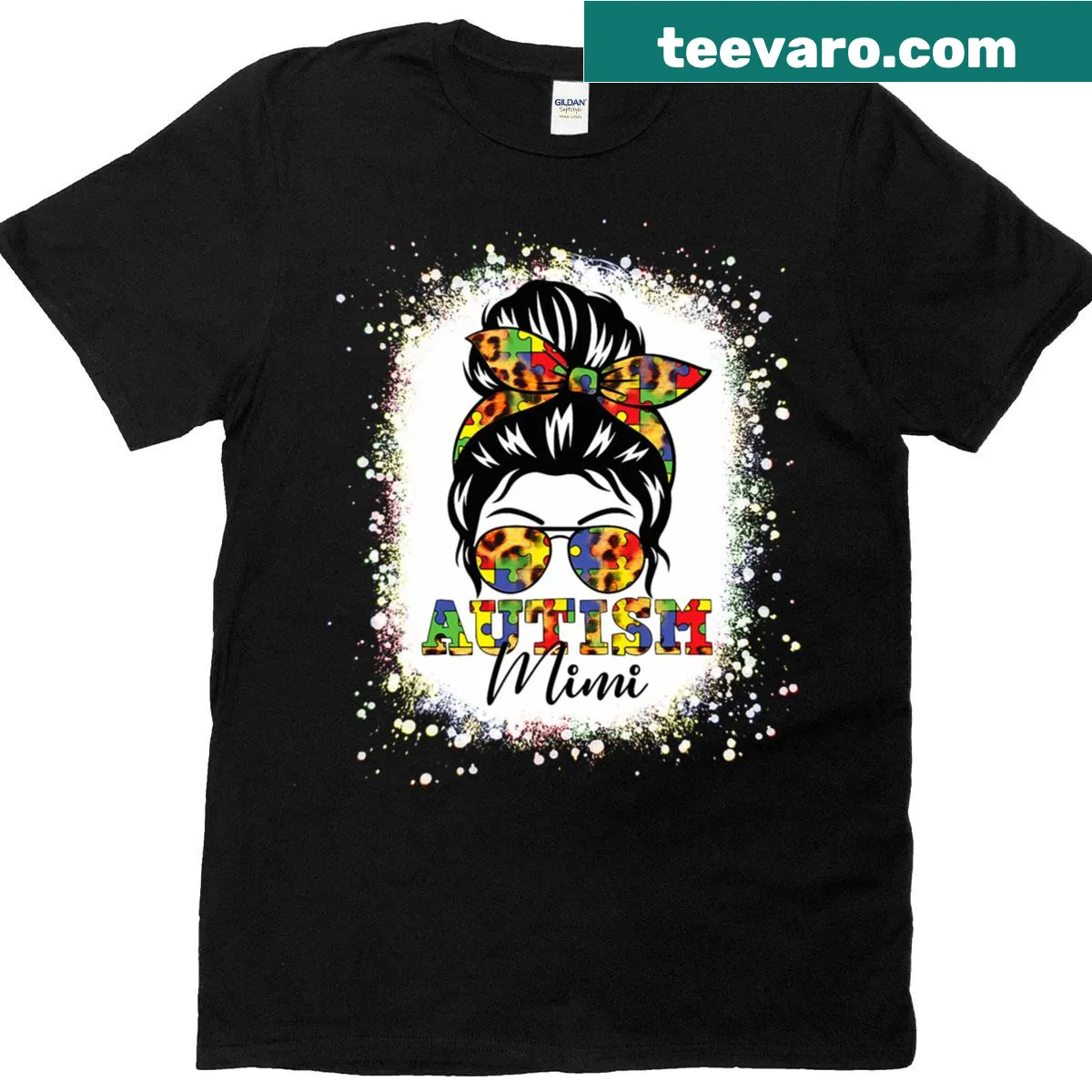 Funny Autism Moms Life T-shirt for 'Mimi' with playful design — on a men's t-shirt