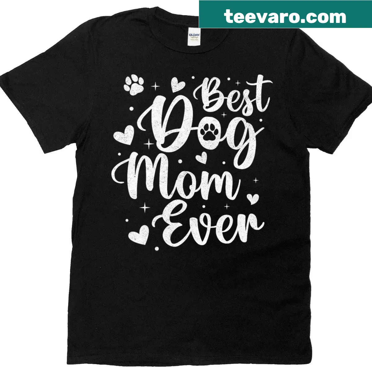 Funny T-shirt for grandmas with 'Best Dog Mom Ever' phrase — on a men's t-shirt