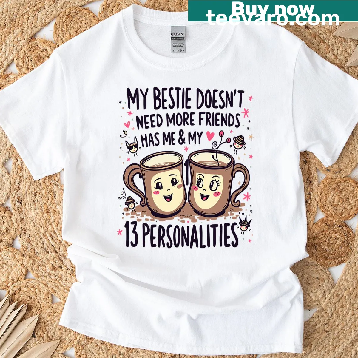 Funny T-shirt for moms celebrating friendship — on a men's t-shirt