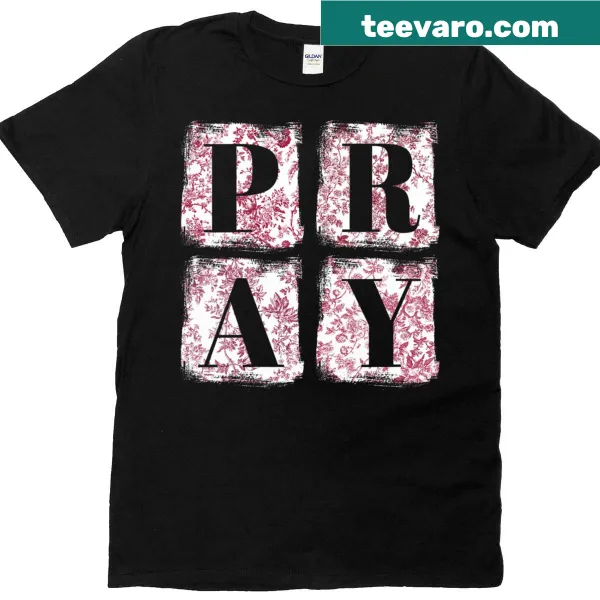 Christian V-neck T-shirt for moms with prayer design