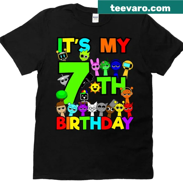 Birthday T-shirt for girls featuring a playful cartoon design