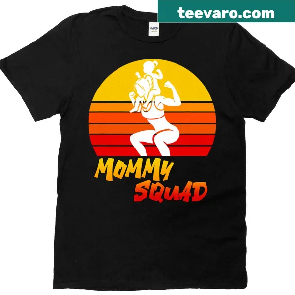 Funny 'Mommy Party Squad' text design T-shirt for Mother's Day