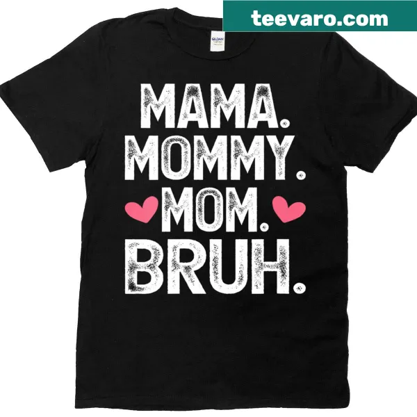 Vintage-style Mama graphic V-neck T-shirt for Mother's Day