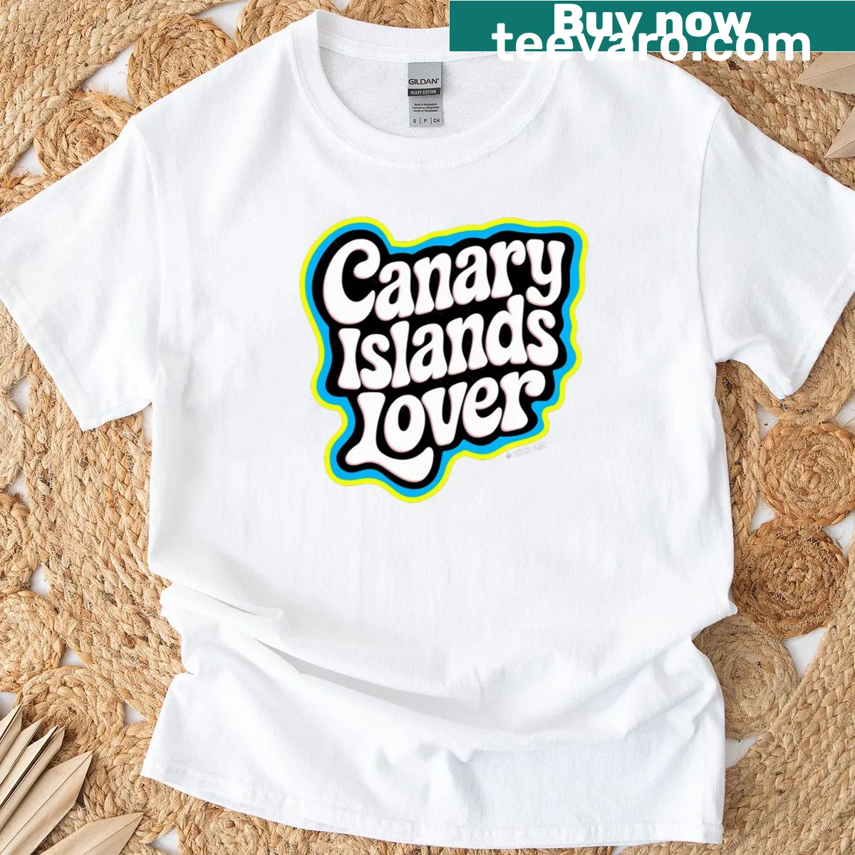Illustration of a canary on a T-shirt symbolizing love and freedom — on a men's t-shirt