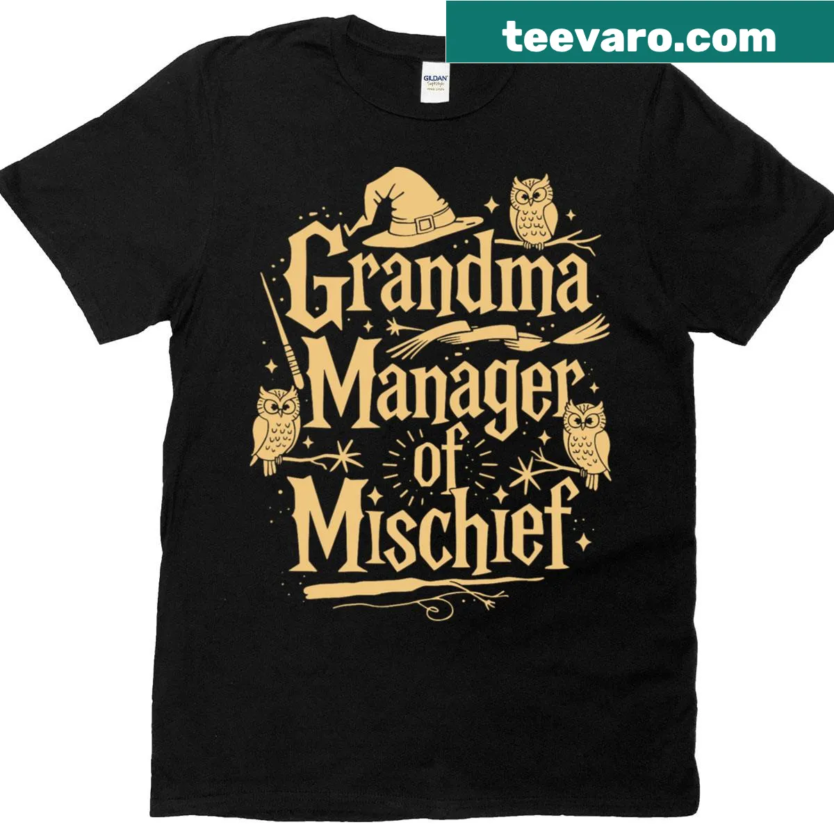Funny T-shirt for grandmas with a humorous manager theme — on a men's t-shirt