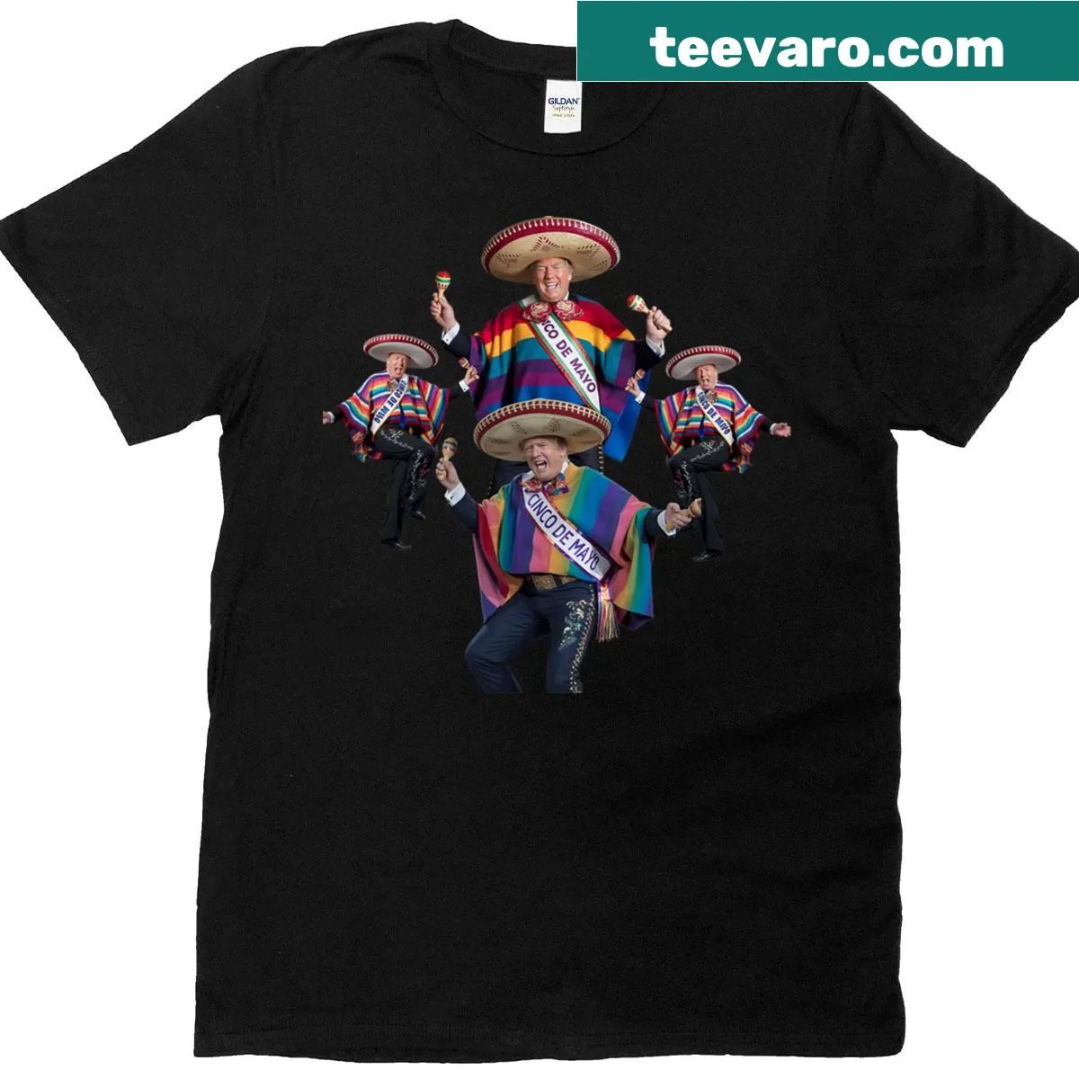 Cinco de Mayo tee featuring a character dabbing in fun celebration — on a men's t-shirt