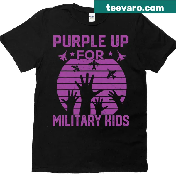 Illustrated T-shirt for military kids celebrating Military Child Month