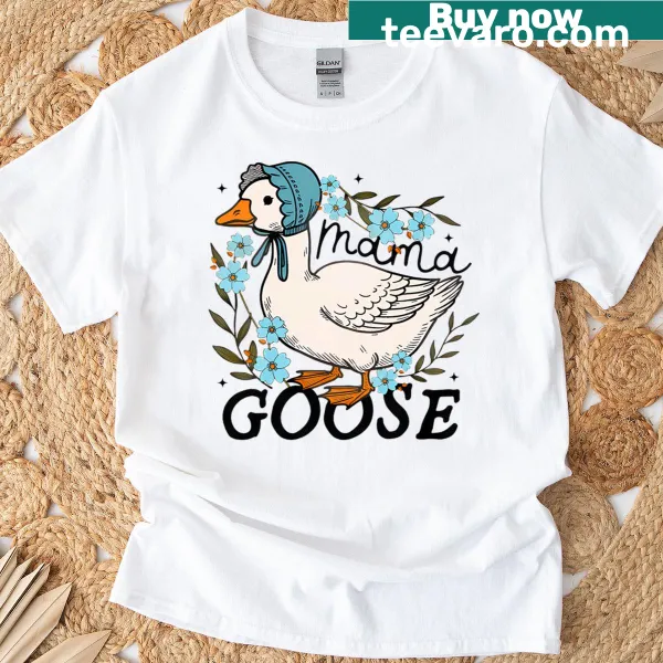 Funny t-shirt with 'Mommy Goose' text for moms