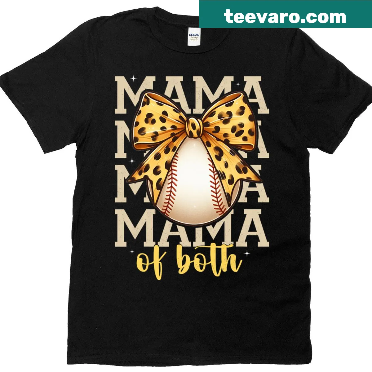 Leopard print design celebrating sporty moms — on a men's t-shirt
