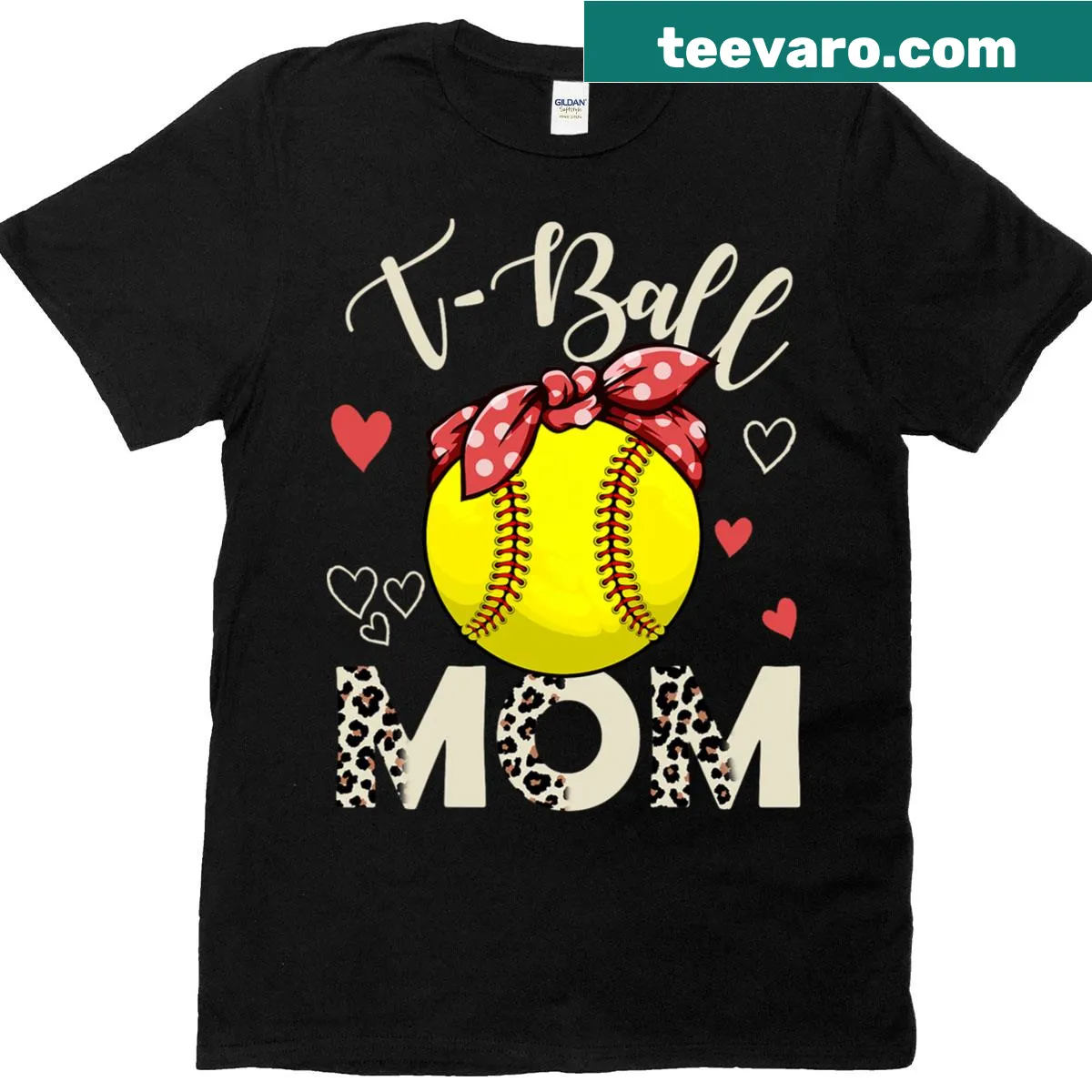 Funny t-ball and softball themed t-shirt for moms — on a men's t-shirt