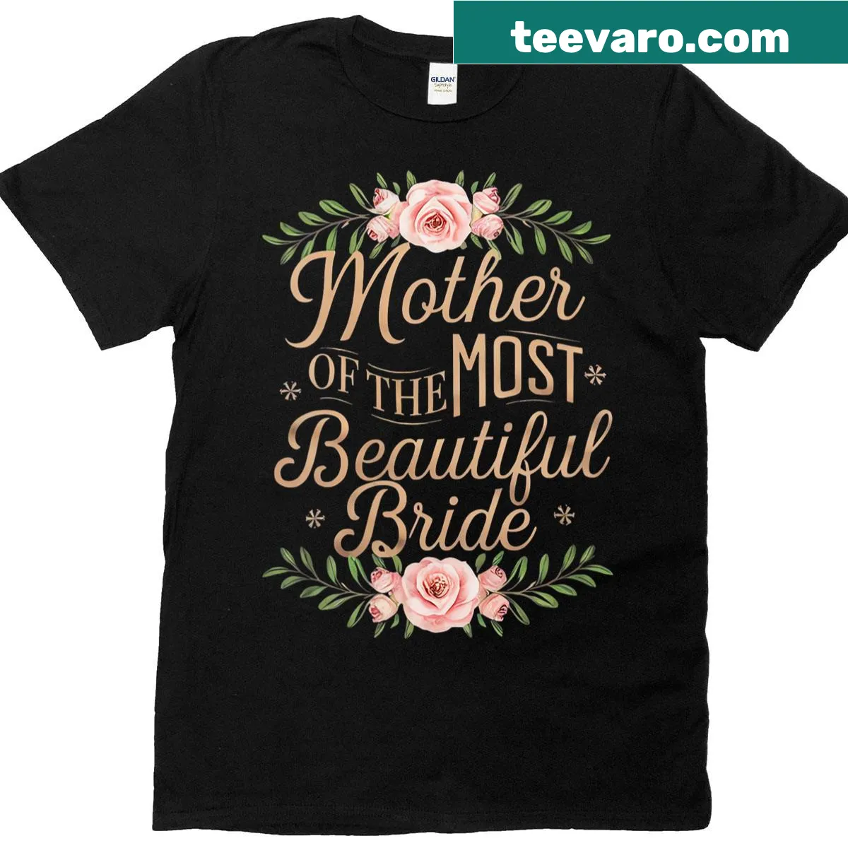 Mother of the Bride T-shirt with elegant typography for wedding events — on a men's t-shirt