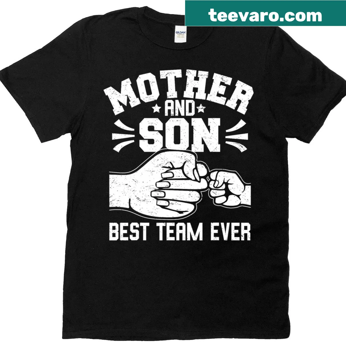 Matching T-shirt for mother and son celebrating their bond — on a men's t-shirt