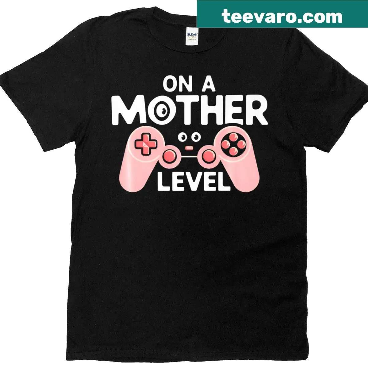 Gamer-themed T-shirt for mothers with playful graphics. — on a men's t-shirt