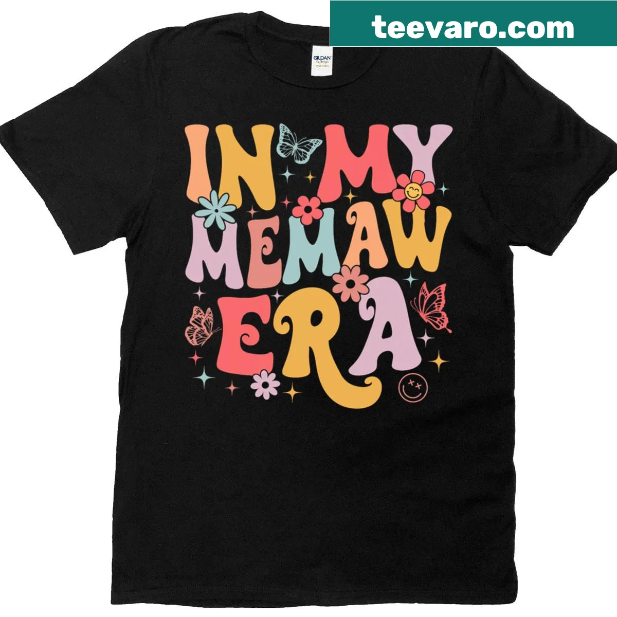 Retro butterfly design T-shirt for Mother's Day — on a men's t-shirt