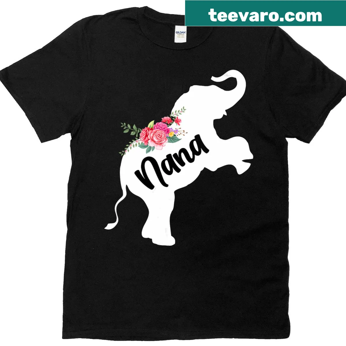 Cute elephant design V-neck T-shirt for Mother's Day — on a men's t-shirt