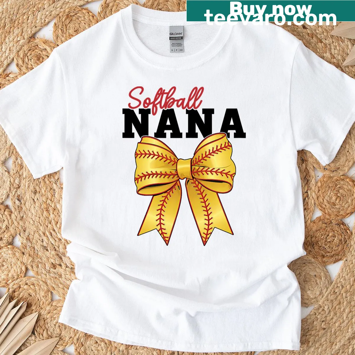Vintage Softball Nana T-shirt perfect for Mother's Day — on a men's t-shirt