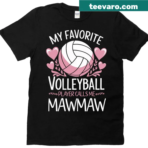 Proud Mother's Day t-shirt for a volleyball player Mawmaw