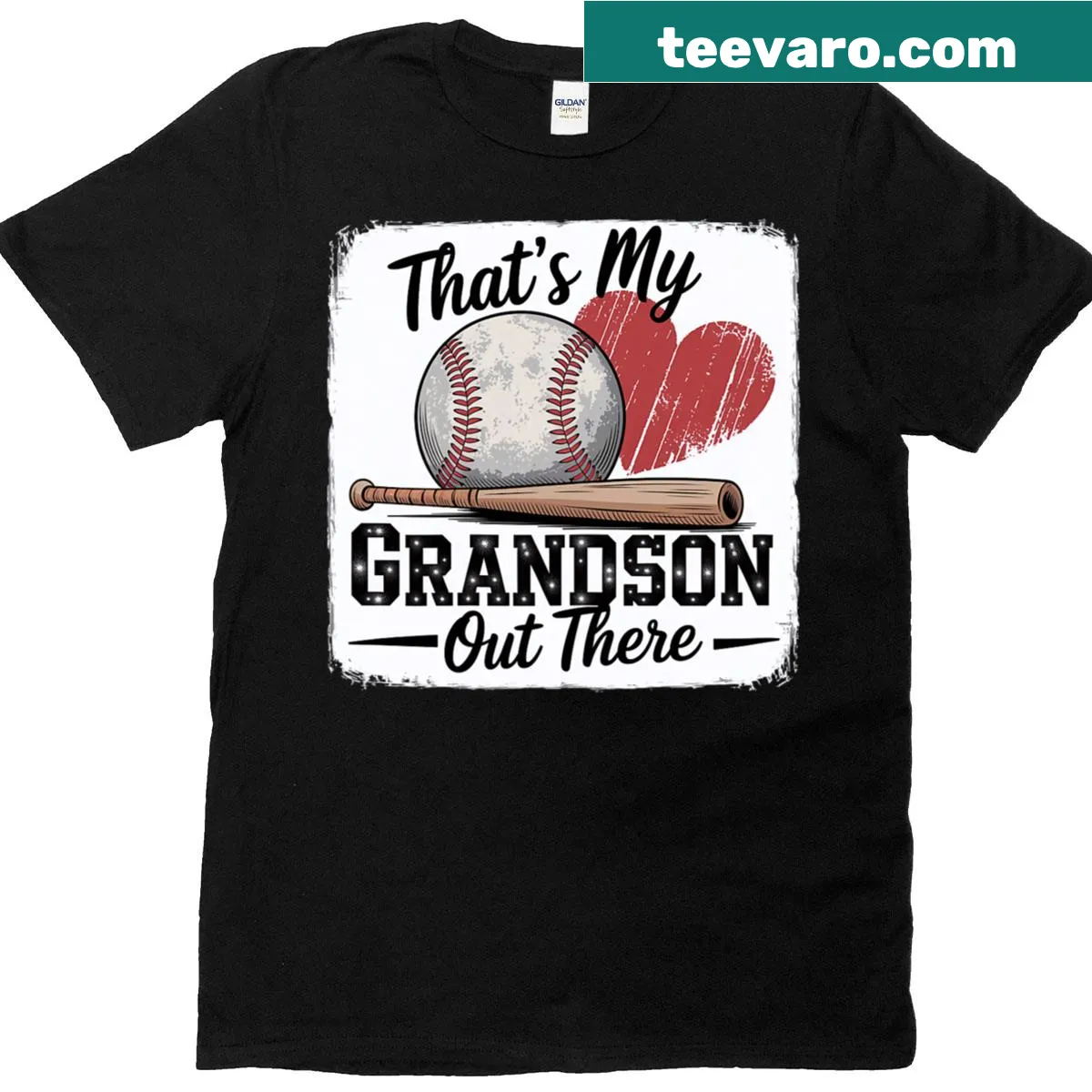 Sentimental t-shirt for grandmothers of baseball players — on a men's t-shirt
