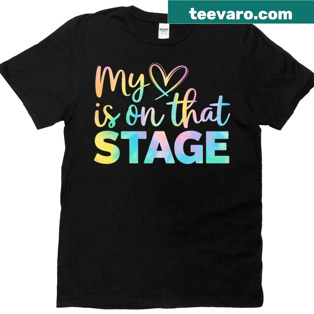 Theater Mom t-shirt featuring a heartwarming message about pride. — on a men's t-shirt