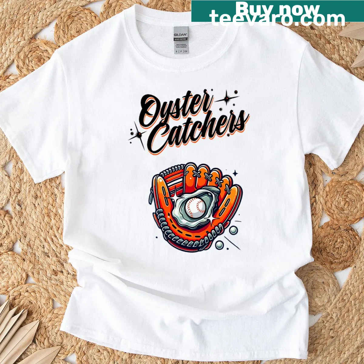 Chesapeake baseball design featuring Oyster Catchers logo on a t-shirt — on a men's t-shirt