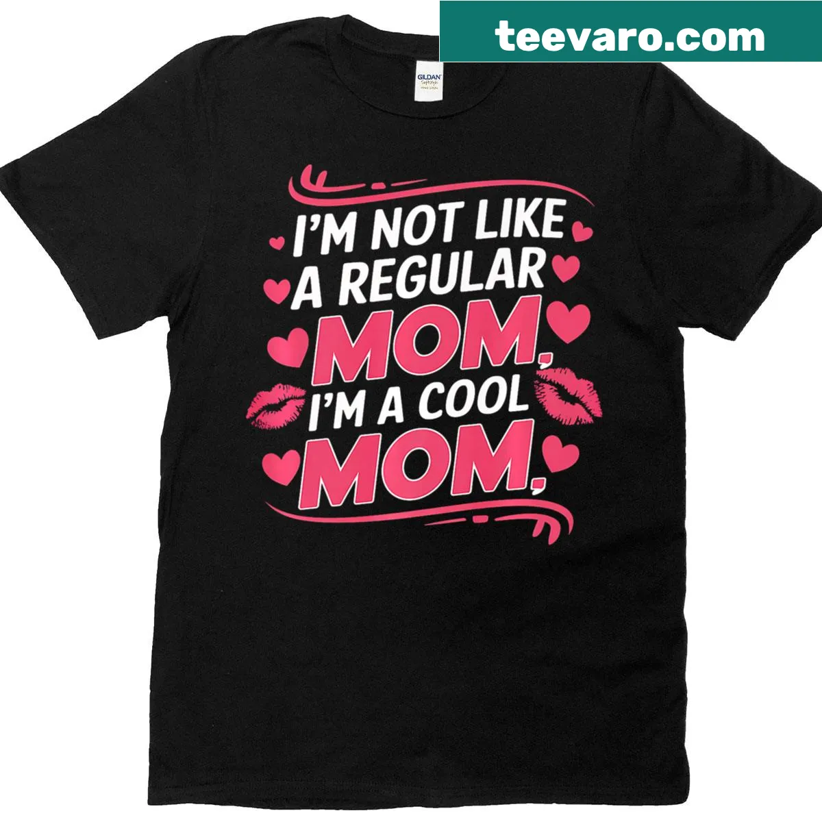Funny quote t-shirt for moms featuring playful typography — on a men's t-shirt