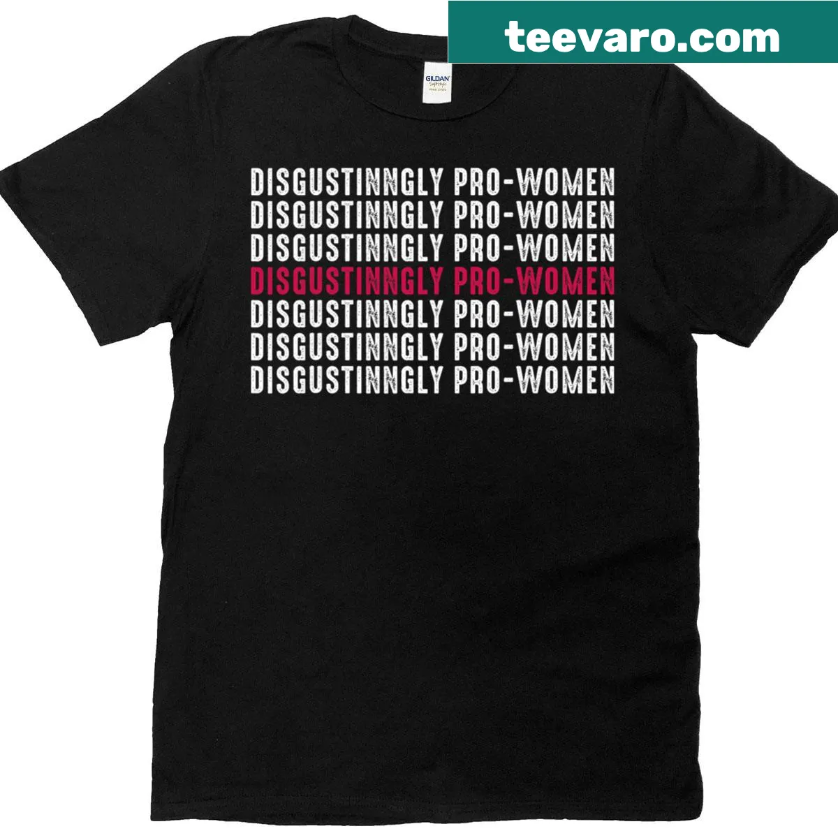 Pro-women Statement T-shirt with bold typography design — on a men's t-shirt