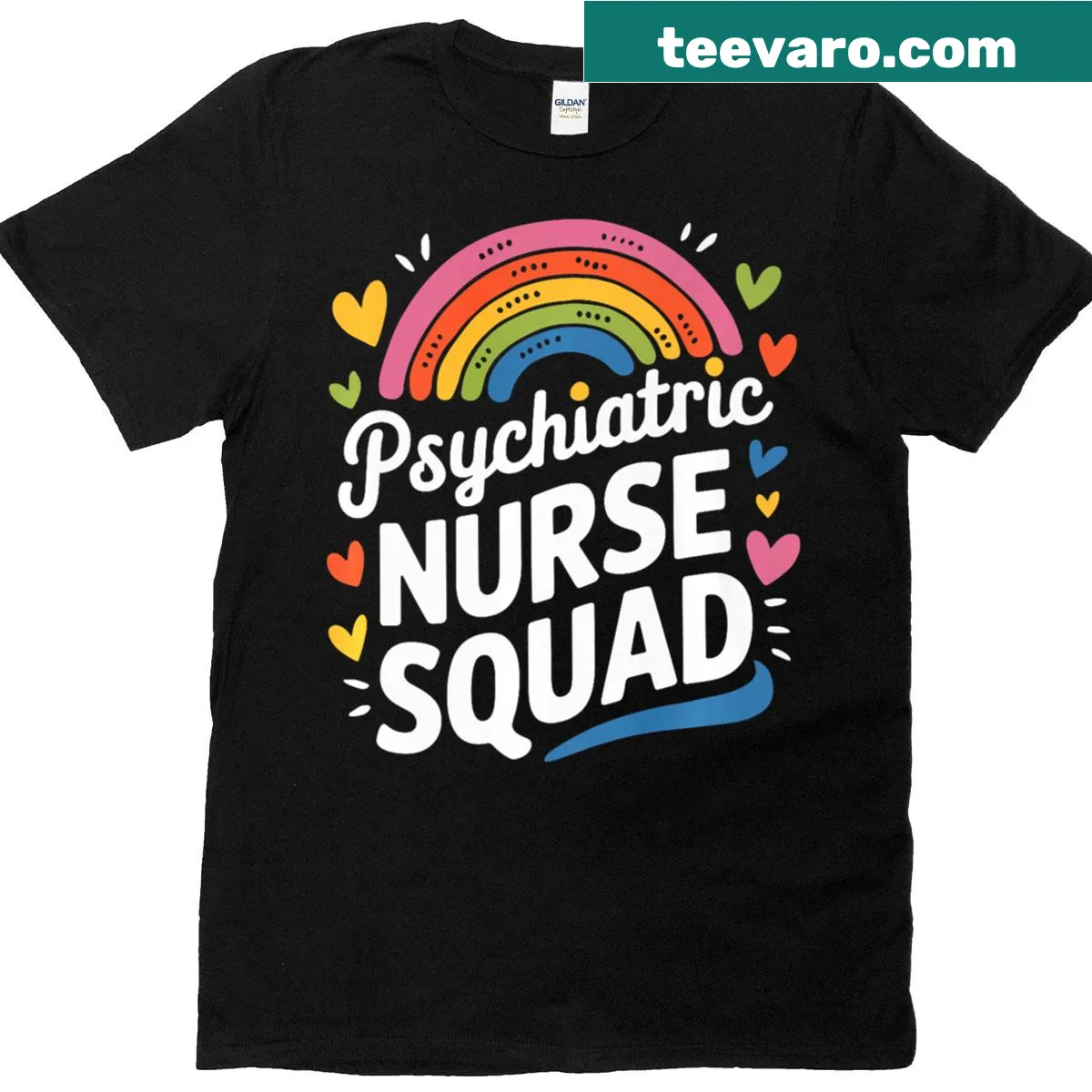 T-shirt featuring a design for psychiatric mental health nurses — on a men's t-shirt