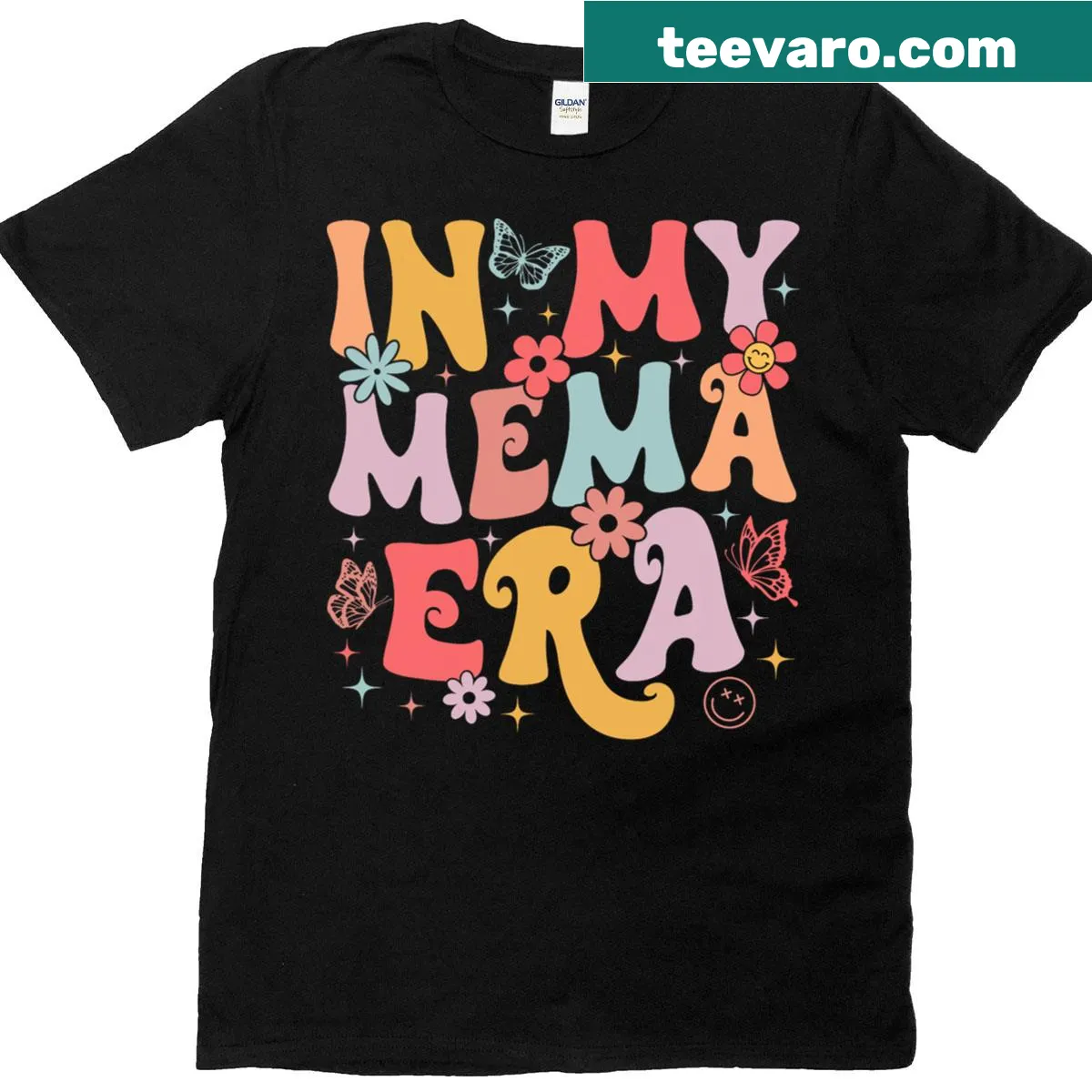Retro butterfly design T-shirt for mothers — on a men's t-shirt