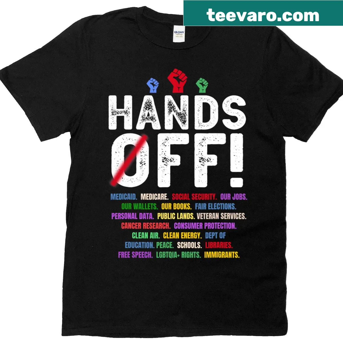 Protest T-shirt with humorous message about Medicare and Social Security — on a men's t-shirt