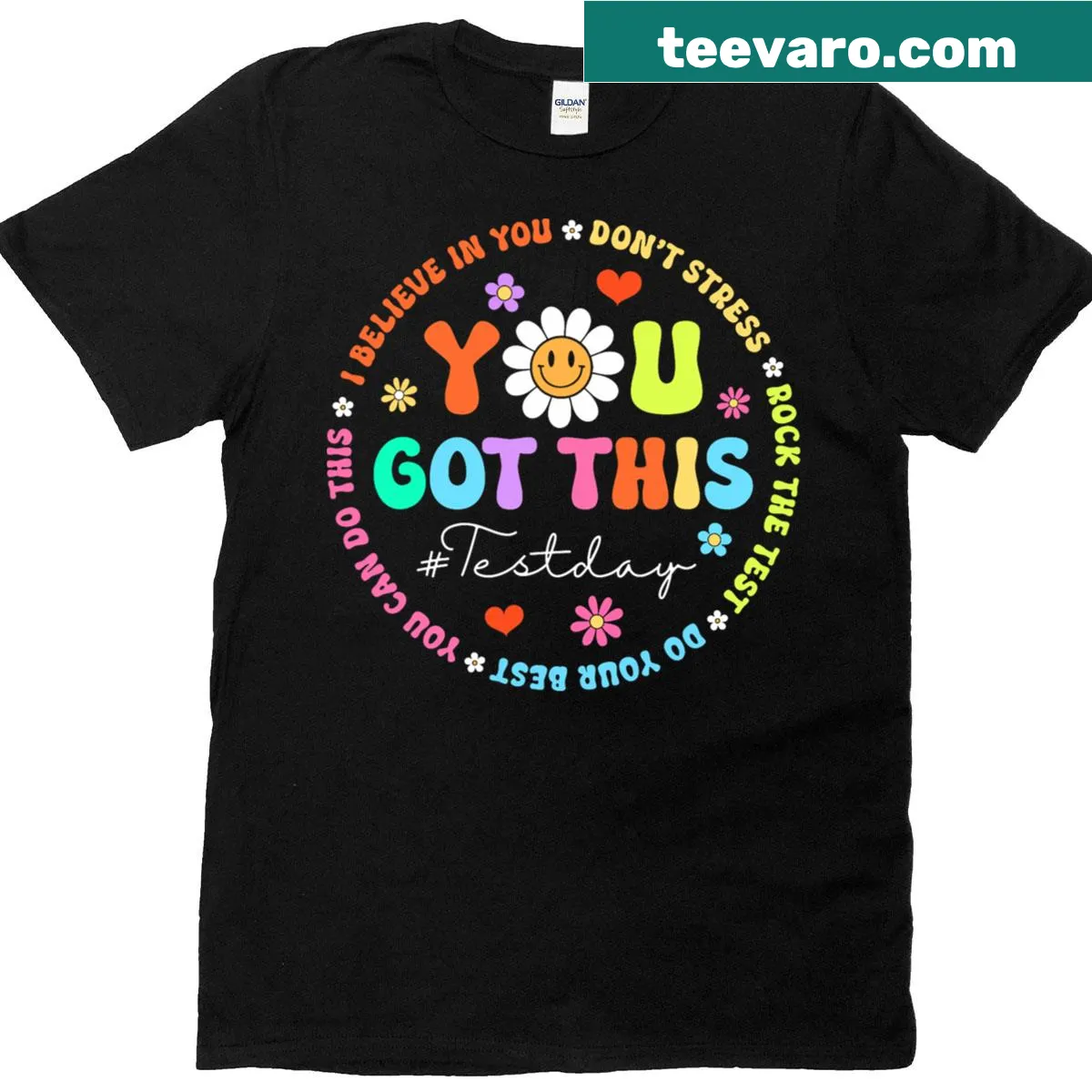 Teacher appreciation t-shirt with humorous text for Test Day — on a men's t-shirt