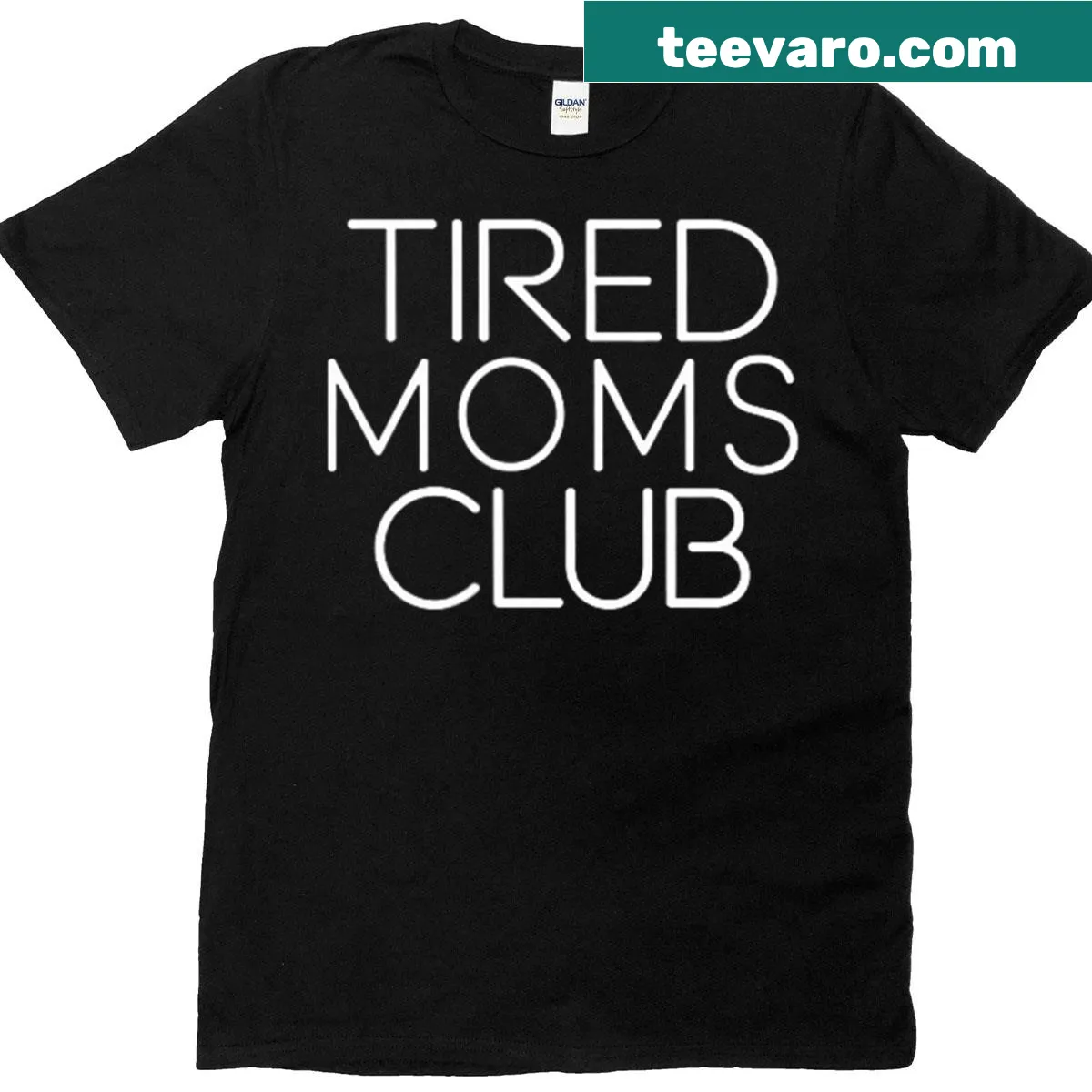 Funny t-shirt for moms celebrating humor and tiredness in motherhood — on a men's t-shirt