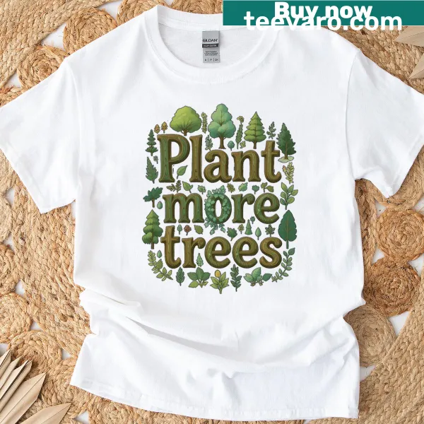 T-shirt featuring artistic tree illustration for nature lovers