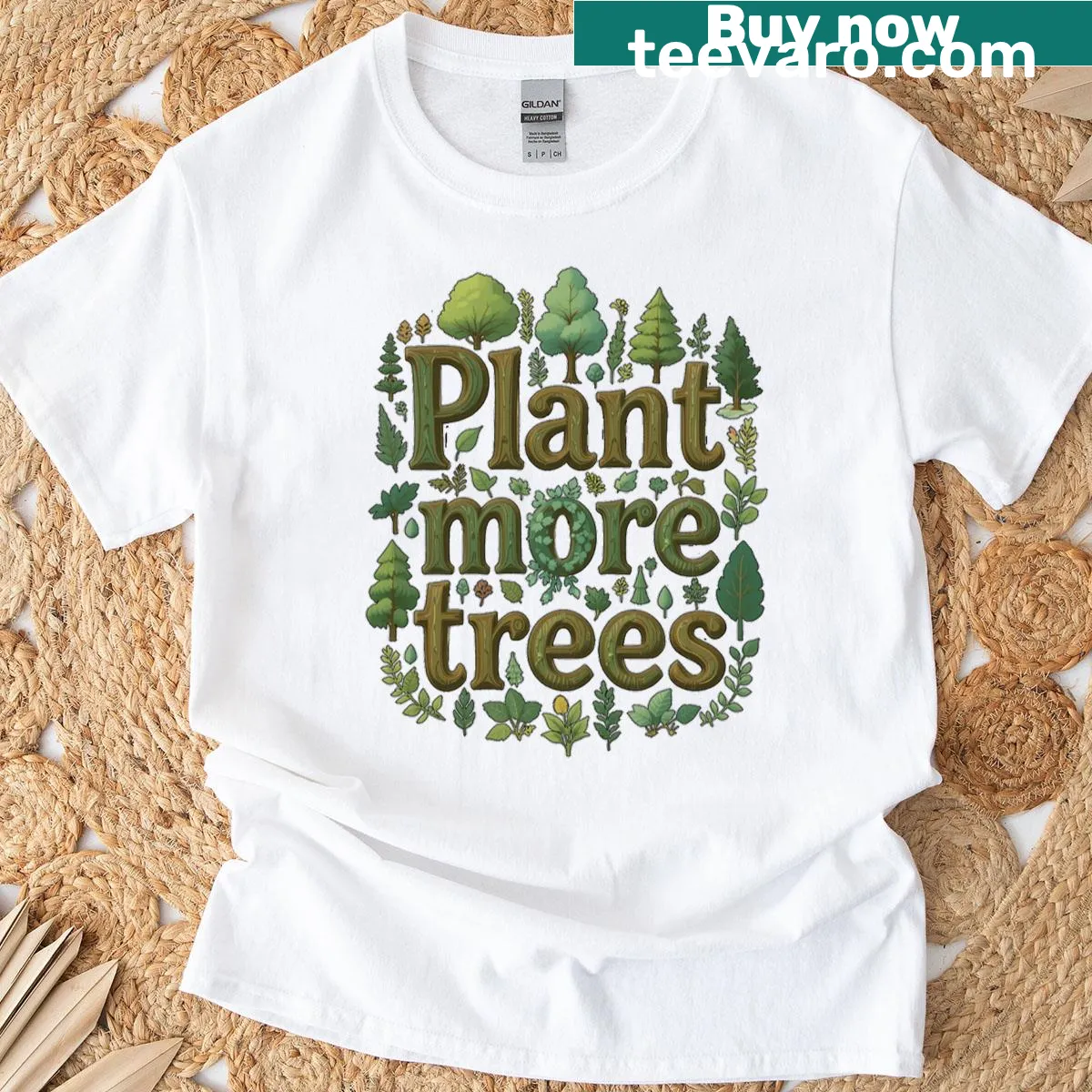 T-shirt featuring artistic tree illustration for nature lovers — on a men's t-shirt