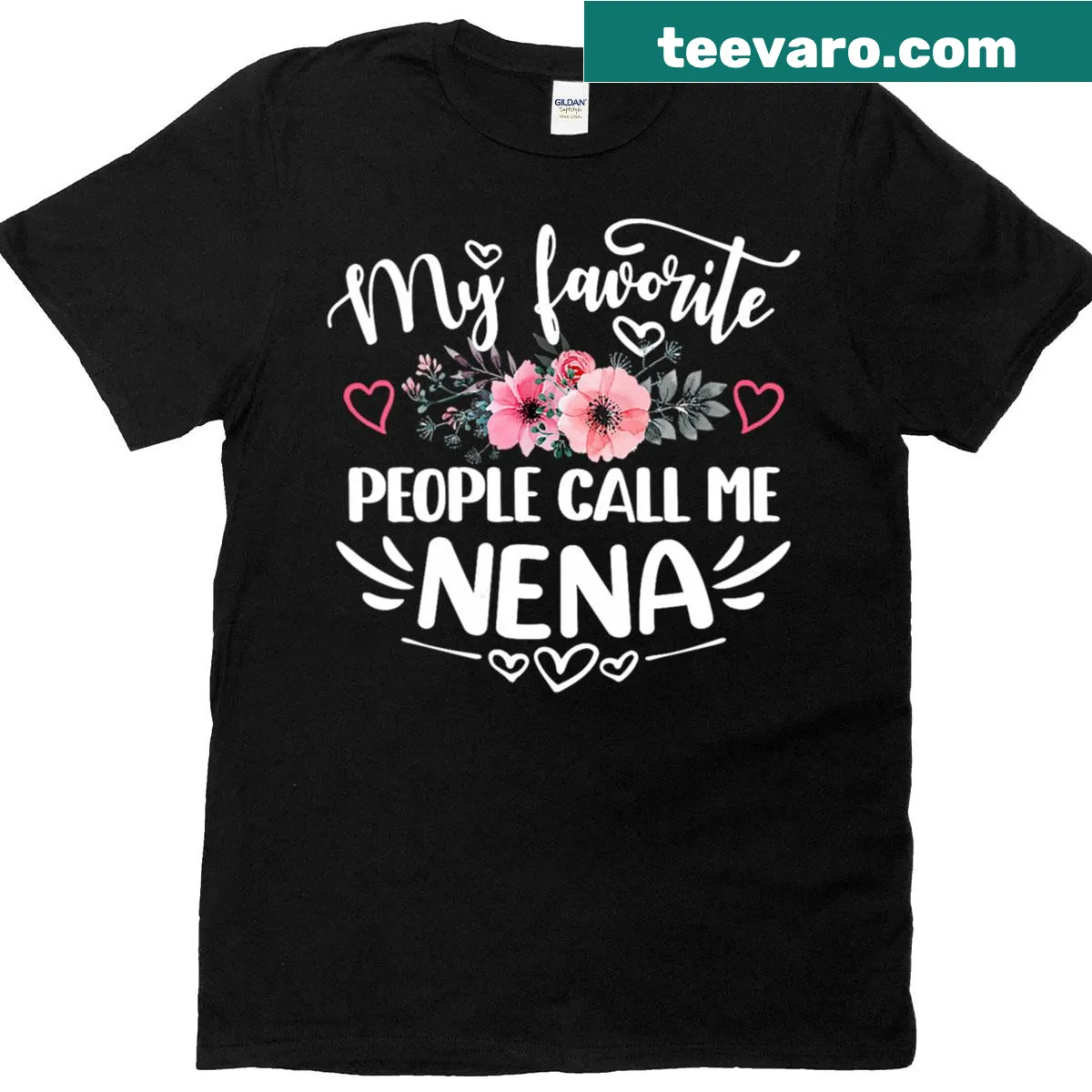 Funny V-neck t-shirt that reads My Favorite People Call Me Nena — on a men's t-shirt
