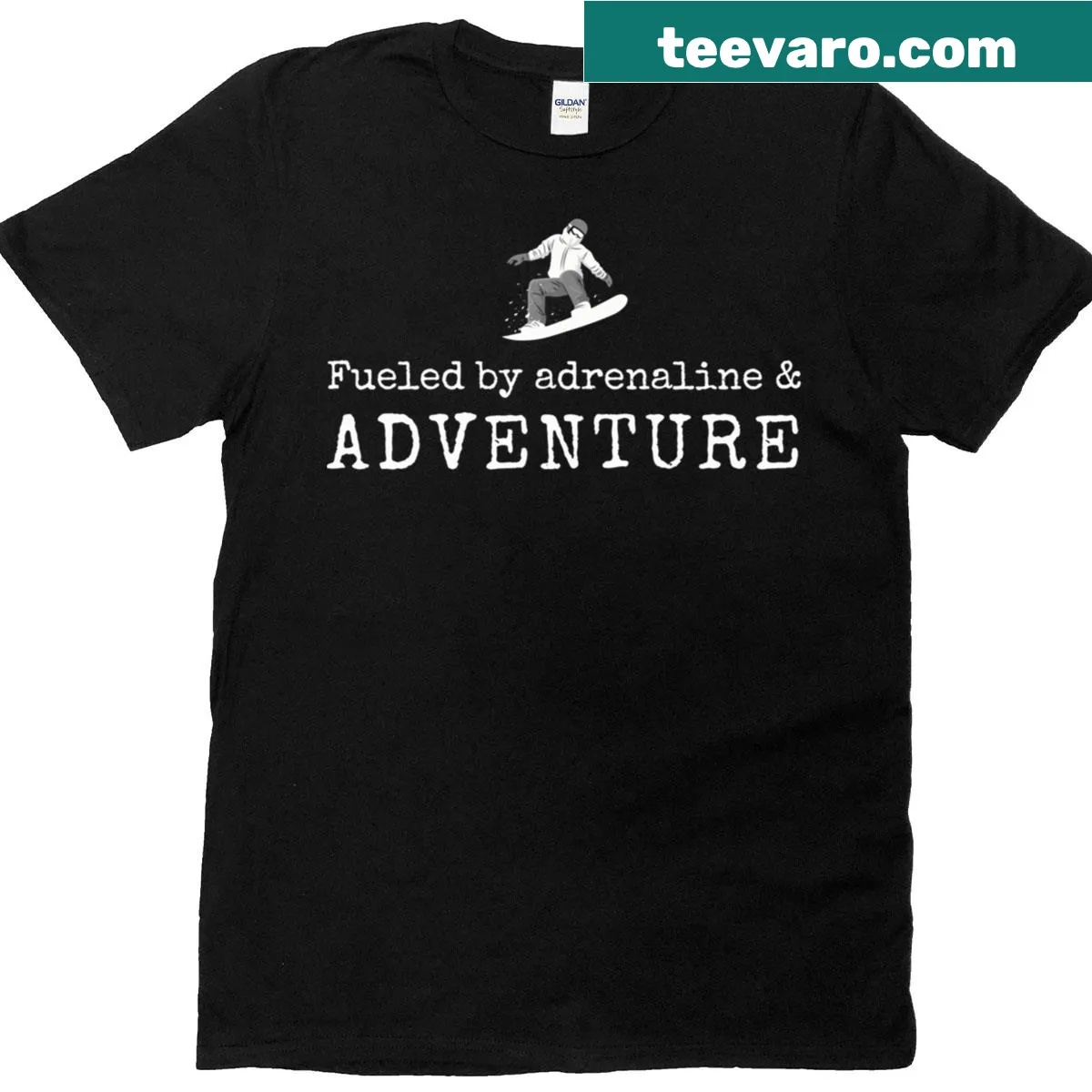 Skydiving themed t-shirt with an adventurous graphic — on a men's t-shirt