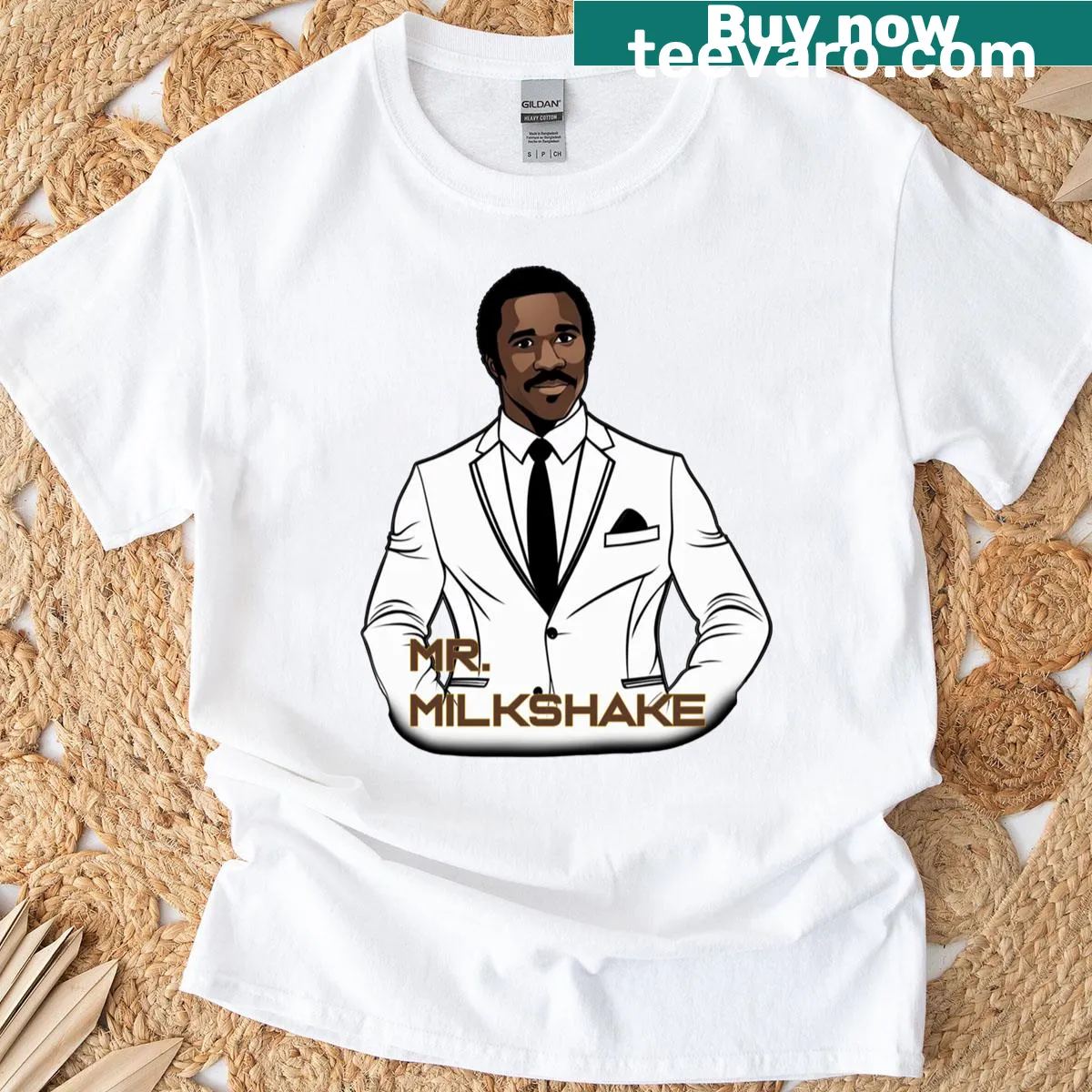 Playful t-shirt featuring Mr. Milchick in a dance-themed design — on a men's t-shirt