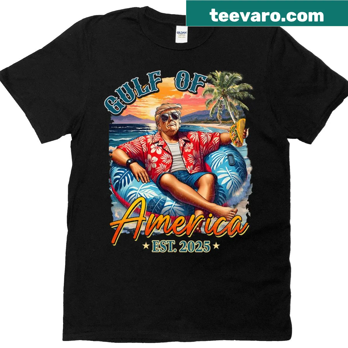 Patriotic T-shirt celebrating America and 2025 — on a men's t-shirt