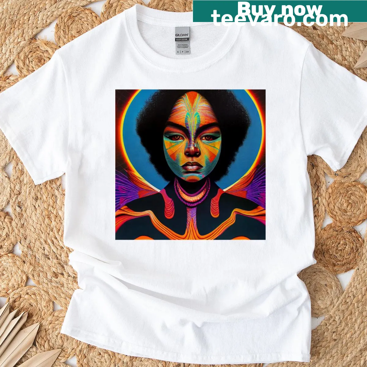 Minimalist abstract graphic tee with clean lines — on a men's t-shirt